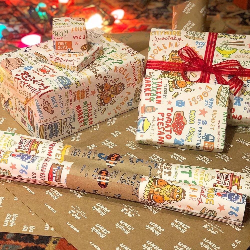 PHILLY PHOOD THEMED WRAPPING PAPER (5PACK) – Shop Paul Carpenter Art