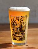 Paul Carpenter Art Pint glass 4 FOR 4 PINT SPECIAL