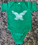 EAGLE SKYLINE KELLY GREEN ONESIE