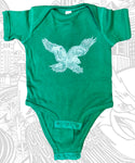 EAGLE SKYLINE KELLY GREEN ONESIE