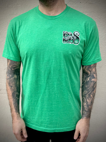 WORLD CHAMPIONS KELLY GREEN FRONT & BACK UNISEX TEE