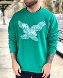 Paul Carpenter Art Apparel & Accessories EAGLE SKYLINE - SPONGE FLEECE DROP SHOULDER CREW NECK SWEATSHIRT