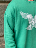 Paul Carpenter Art Apparel & Accessories EAGLE SKYLINE - SPONGE FLEECE DROP SHOULDER CREW NECK SWEATSHIRT