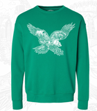 Paul Carpenter Art Apparel & Accessories EAGLE SKYLINE - SPONGE FLEECE DROP SHOULDER CREW NECK SWEATSHIRT
