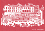 Shop Paul Carpenter Art Apparel & Accessories ITALIAN MARKET - RED UNISEX TEE