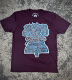 Shop Paul Carpenter Art Apparel & Accessories PHILA LIBERTY BELL 25 MAROON UNISEX TEE