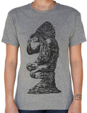 Paul Carpenter Art TEDYUSCUNG WISSAHICKON NATIVE AMERICAN GREY UNISEX TEE