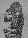 Paul Carpenter Art TEDYUSCUNG WISSAHICKON NATIVE AMERICAN GREY UNISEX TEE