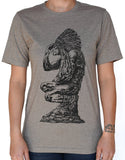 Paul Carpenter Art TEDYUSCUNG WISSAHICKON NATIVE AMERICAN STATUE ASH GREY TEE