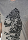 Paul Carpenter Art TEDYUSCUNG WISSAHICKON NATIVE AMERICAN STATUE ASH GREY TEE