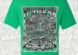 Shop Paul Carpenter Art Apparel & Accessories WORLD CHAMPIONS KELLY GREEN UNISEX TEE
