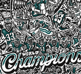 Paul Carpenter Art Apparel & Accessories WORLD CHAMPIONS Long Sleeve Black