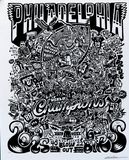 Paul Carpenter Art Apparel & Accessories 11X14" WORLD CHAMPIONS - SCREEN PRINT - BLACK