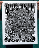 Paul Carpenter Art Apparel & Accessories 11X14" WORLD CHAMPIONS - SCREEN PRINT - BLACK