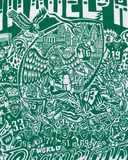 Shop Paul Carpenter Art Apparel & Accessories WORLD CHAMPIONS - SCREEN PRINT - KELLY GREEN