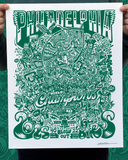 Shop Paul Carpenter Art Apparel & Accessories WORLD CHAMPIONS - SCREEN PRINT - KELLY GREEN