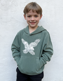 Paul Carpenter Art Apparel & Accessories YOUTH EAGLE SKYLINE PIGMENT DYE HOODIE