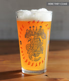 Paul Carpenter Art Pint glass 4 FOR 4 PINT SPECIAL