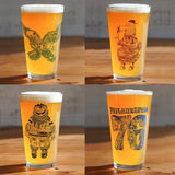 Paul Carpenter Art Pint glass 4 FOR 4 PINT SPECIAL