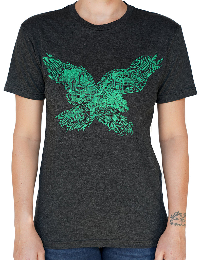 EAGLE SKYLINE BLACK UNISEX TEE – Shop Paul Carpenter Art