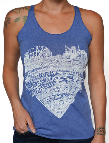 FAIRMOUNT HEART WOMENS RACER-BACK TANK