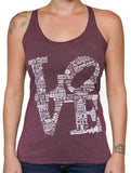 LOVE WOMENS RACER BACK TANK