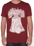 LIBERTY BELL CARDINAL RED UNISEX TEE