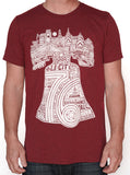 LIBERTY BELL CARDINAL RED UNISEX TEE