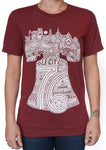 LIBERTY BELL CARDINAL RED UNISEX TEE