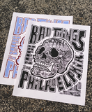 Paul Carpenter Art BAD THINGS SCREEN PRINT BLACK + WHITE