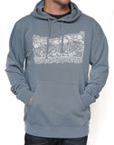 Paul Carpenter Art BOATHOUSE ROW PIGMENT DYED HOODIE