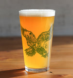 Paul Carpenter Art Pint glass EAGLE SKYLINE PINT