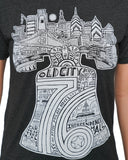 Paul Carpenter Art Apparel & Accessories LIBERTY BELL BLACK UNISEX TEE