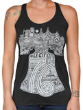 Paul Carpenter Art LIBERTY BELL RACER BACK TANK