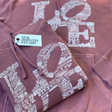 Paul Carpenter Art LOVE PIGMENT DYED HOODIE