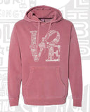 Paul Carpenter Art LOVE PIGMENT DYED HOODIE