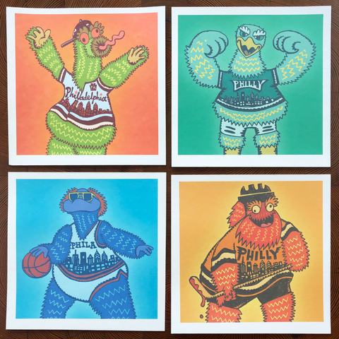 Paul Carpenter Art MASCOTS 4 FOR 4 DEAL