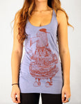 Paul Carpenter Art PHILADELPHIA FANATIC WOMENS BLUE TRI-BLEND RACERBACK TANK