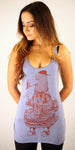 Paul Carpenter Art PHILADELPHIA FANATIC WOMENS BLUE TRI-BLEND RACERBACK TANK