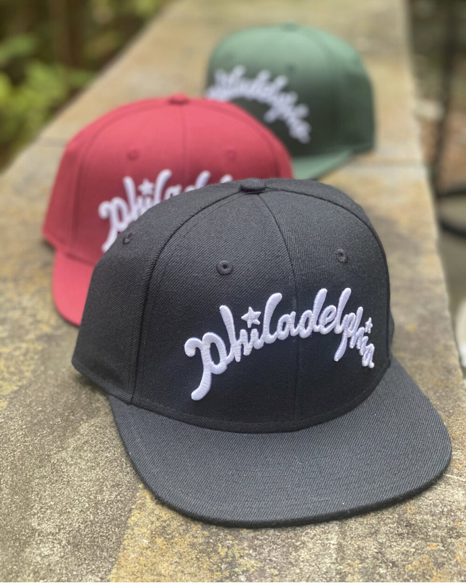 PHILADELPHIA SCRIPT WOOL FLATBILL SNAPBACK – Shop Paul Carpenter Art