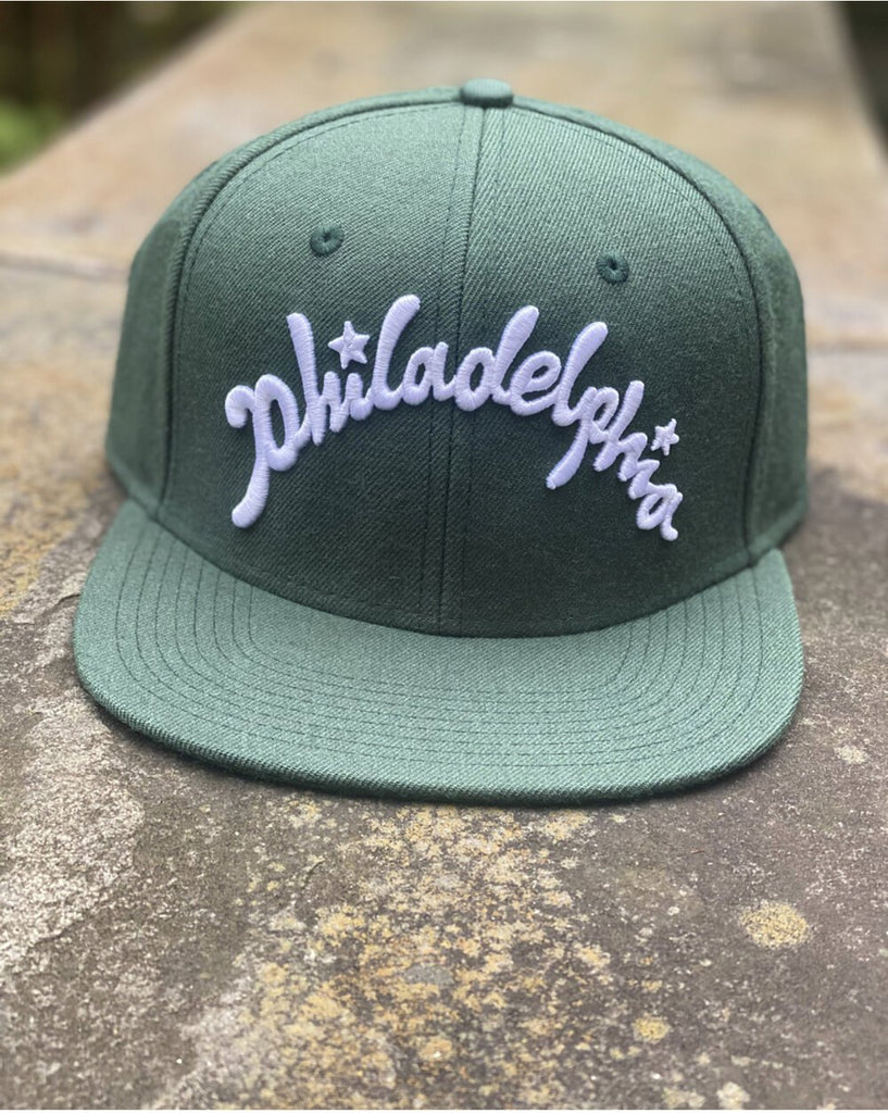 PHILADELPHIA SCRIPT WOOL FLATBILL SNAPBACK – Shop Paul Carpenter Art