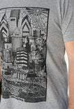 Paul Carpenter Art PHILADELPHIA SKYLINE HEATHER GREY UNISEX TEE