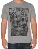 Paul Carpenter Art PHILADELPHIA SKYLINE HEATHER GREY UNISEX TEE