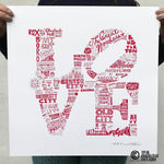 Paul Carpenter Art 16" x 16" PHILLY LOVE PRINT