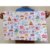 Paul Carpenter Art PHILLY PHOOD THEMED WRAPPING PAPER (5PACK)