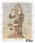 Paul Carpenter Art TEEDYUSCUNG WISSAHICKON NATIVE AMERICAN STATUE PRINT